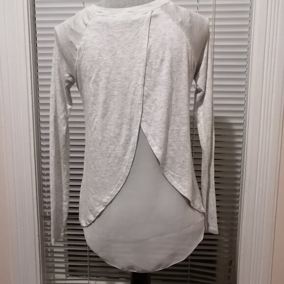 Baseball Style Long Sleeve Tee with Back Feature - Picture 2 of 6